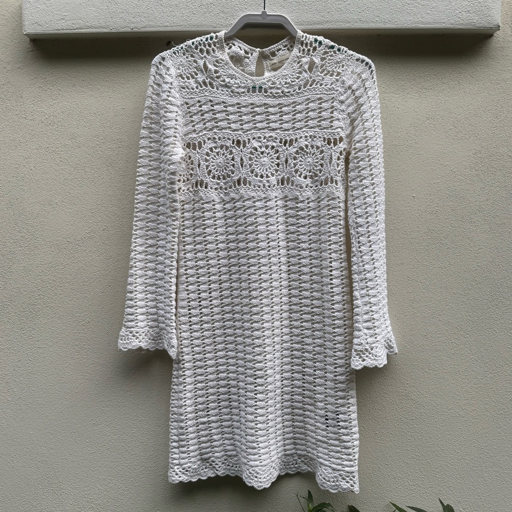Isabel Marant Étoile Open Knit Long Sleeve Dress